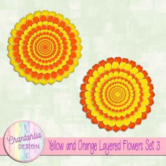Free yellow and orange layered flowers