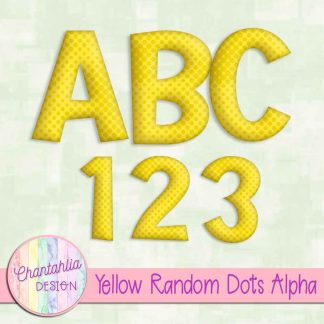 Free yellow random dots alpha