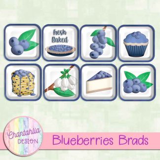 Free brads in a Blueberries theme