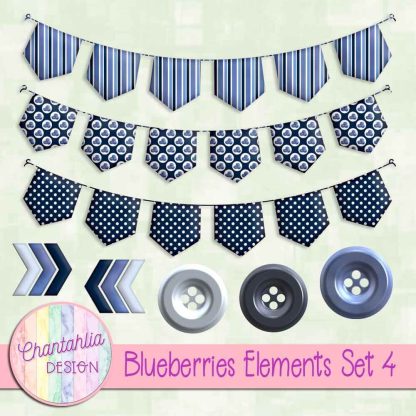 Free design elements in a Blueberries theme.