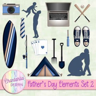 Free design elements in a Father's Day theme