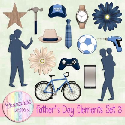 Free design elements in a Father's Day theme