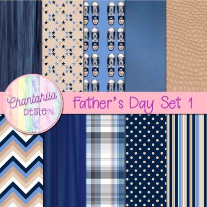 Free digital papers in a Father's Day theme.