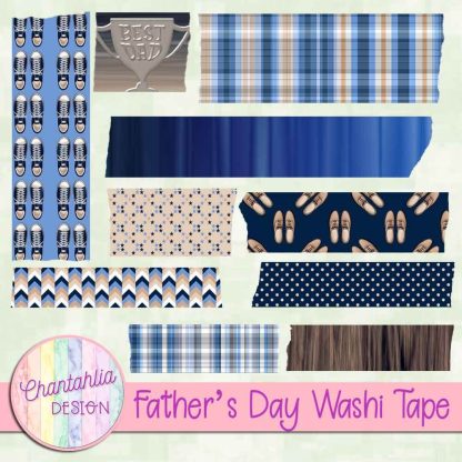 Free washi tape in a Father's Day theme