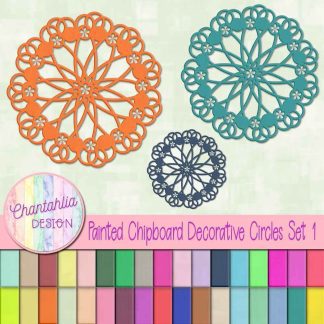 free painted chipboard decorative circles
