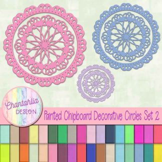 Free painted chipboard decorative circles
