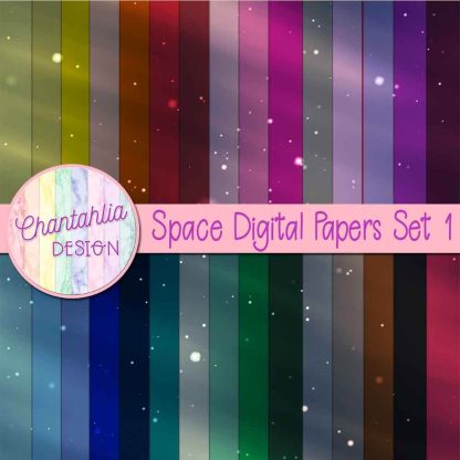 free digital papers featuring space designs
