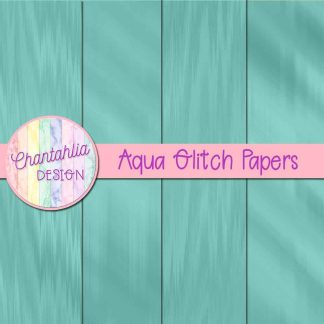 Free aqua glitch digital papers