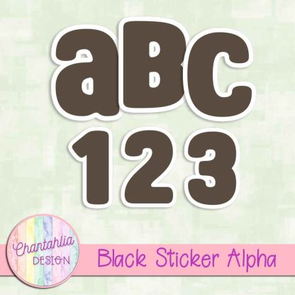 Free black sticker alpha