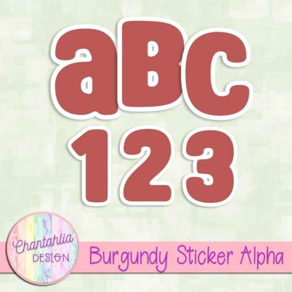 Free burgundy sticker alpha