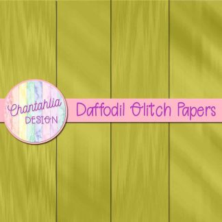 Free daffodil glitch digital papers
