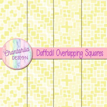 Free daffodil overlapping squares digital papers