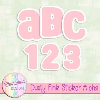 Free dusty pink sticker alpha