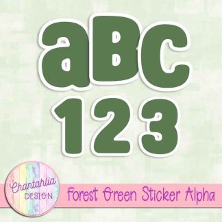Free forest green sticker alpha