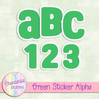 Free green sticker alpha