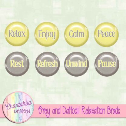 Free grey and daffodil relaxation brads