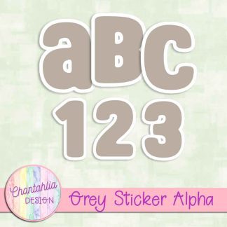 Free grey sticker alpha