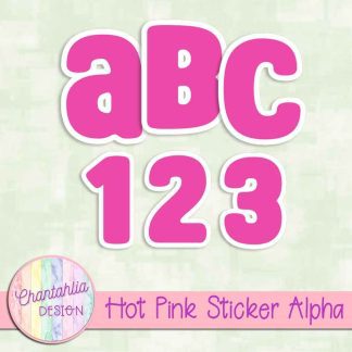Free hot pink sticker alpha