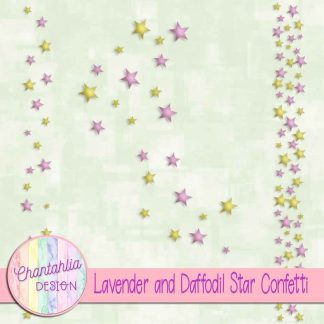 Free lavender and daffodil star confetti