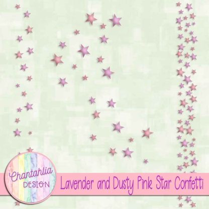 Free lavender and dusty pink star confetti