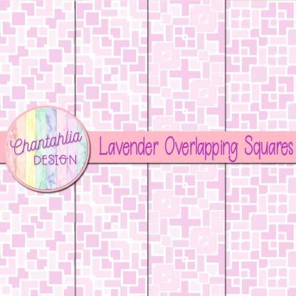 Free lavender overlapping squares digital papers