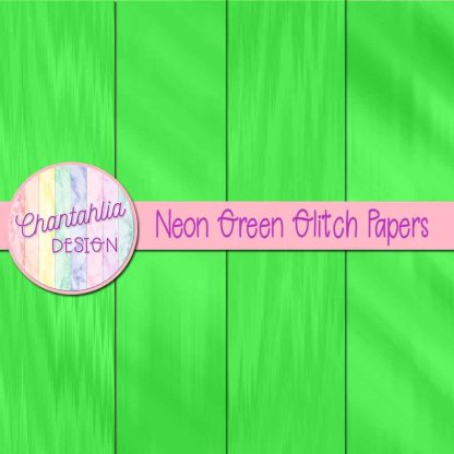 Free neon green glitch digital papers