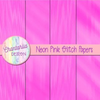 Free neon pink glitch digital papers