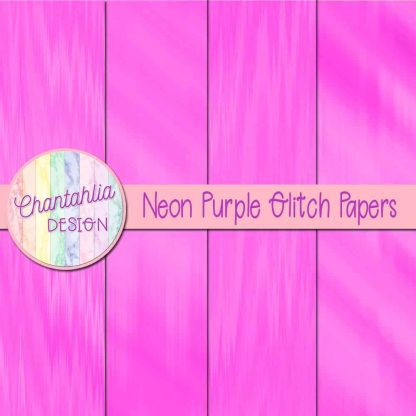 Free neon purple glitch digital papers