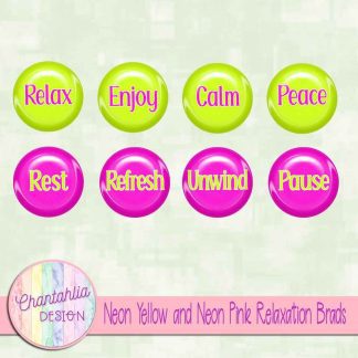 Free neon yellow and neon pink relaxation brads