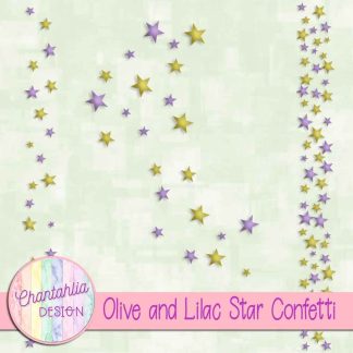 Free olive and lilac star confetti