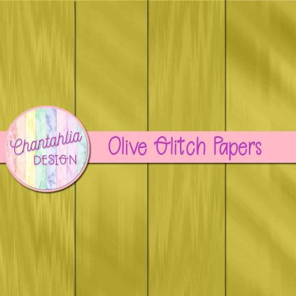 Free olive glitch digital papers