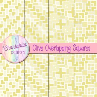 Free olive overlapping squares digital papers