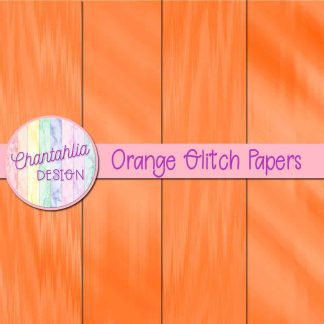 Free orange glitch digital papers