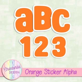 Free orange sticker alpha