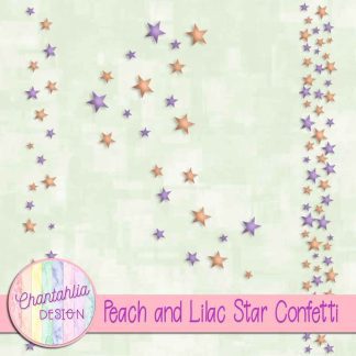Free peach and lilac star confetti