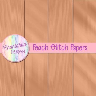 Free peach glitch digital papers