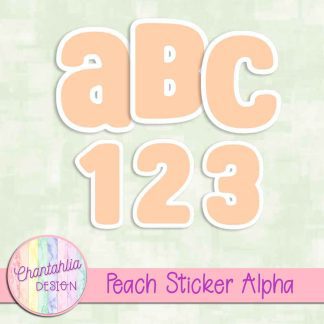 Free peach sticker alpha