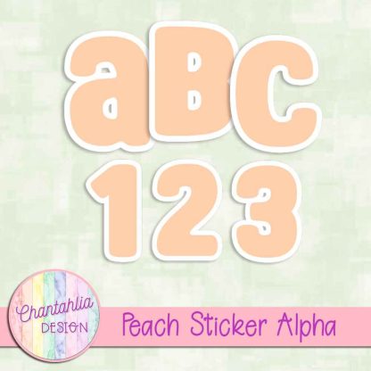 Free peach sticker alpha