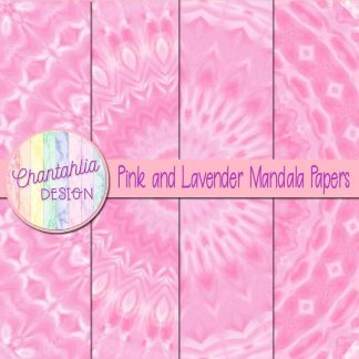 Free pink and lavender mandala digital papers