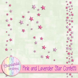Free pink and lavender star confetti