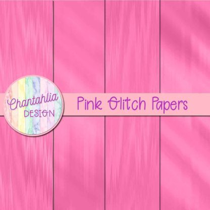 Free pink glitch digital papers