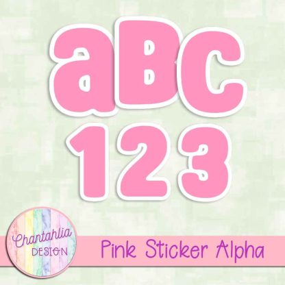 Free pink sticker alpha