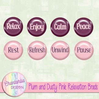 Free plum and dusty pink relaxation brads