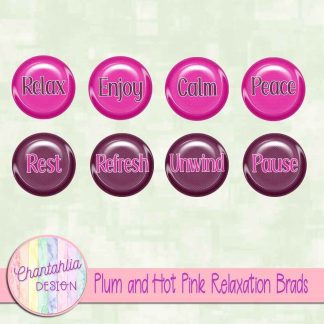 Free plum and hot pink relaxation brads