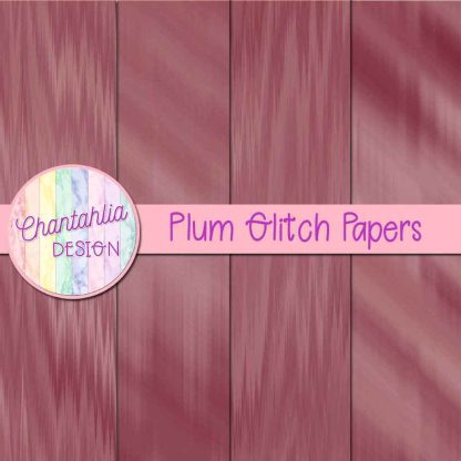 Free plum glitch digital papers