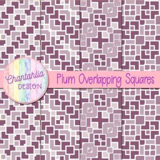 Free plum overlapping squares digital papers