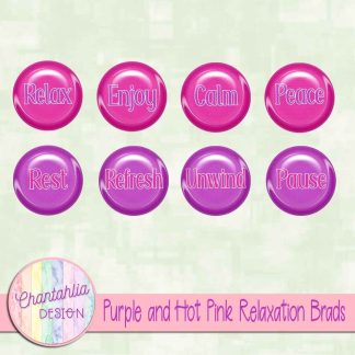 Free purple and hot pink relaxation brads