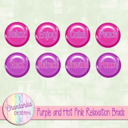 Free purple and hot pink relaxation brads