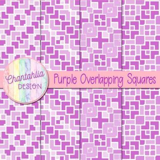 Free purple overlapping squares digital papers