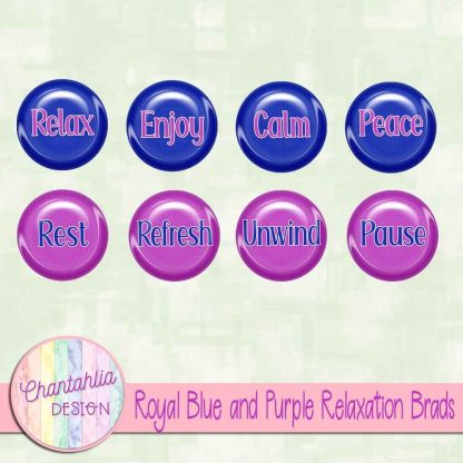Free royal blue and purple relaxation brads